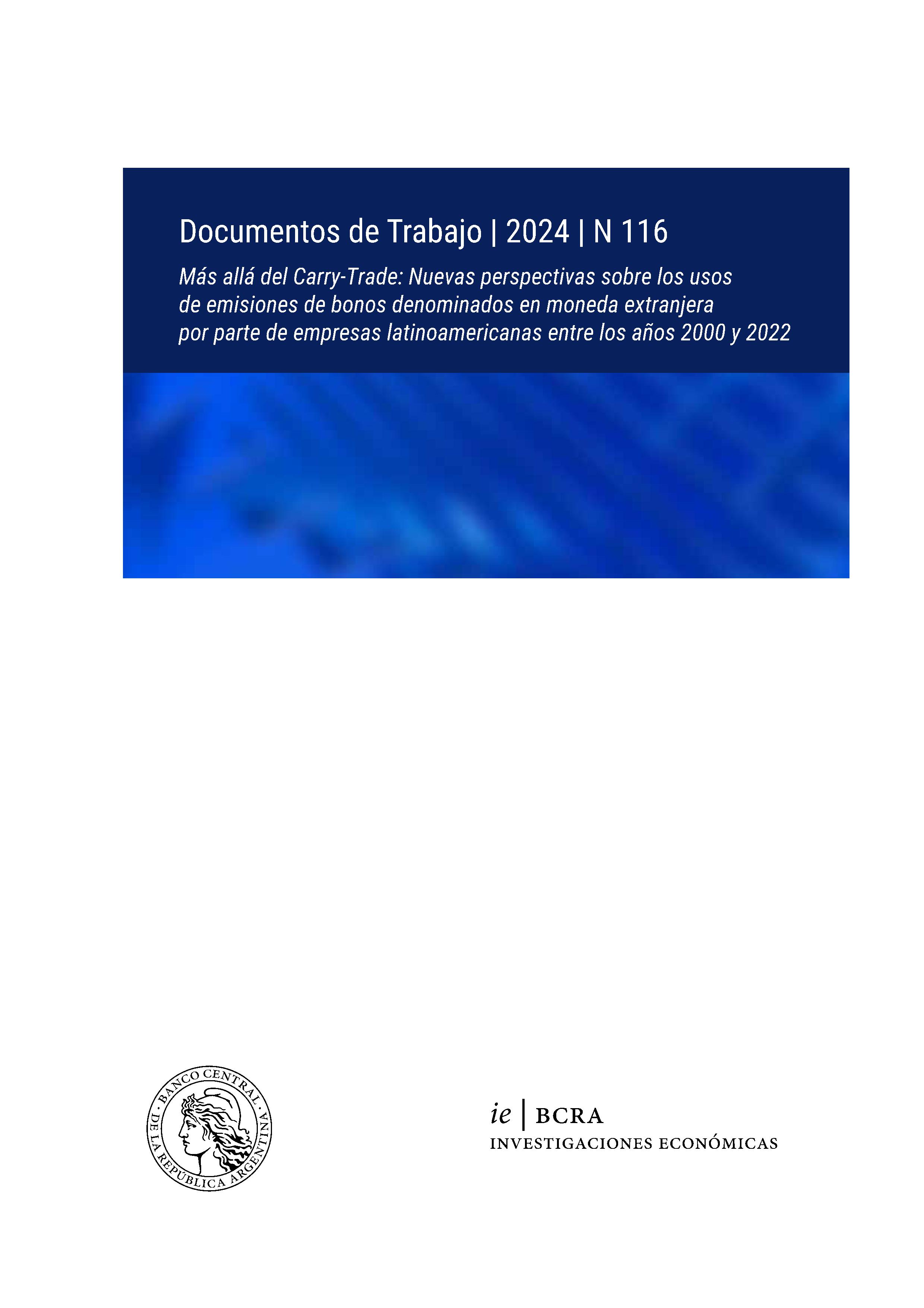 Portada documento de trabajo 116